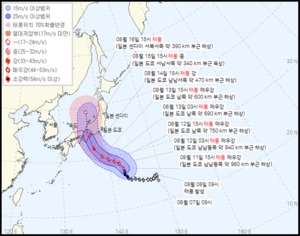 7호 태풍 란, 일본 도쿄→센다이 간다…새 이동 경로 보니