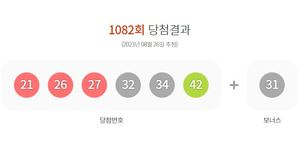 제1082회 로또당첨번호조회(1보)