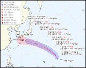 12호 태풍 기러기 발생, 9호 태풍 사올라·11호 태풍 하이쿠이 이동 경로 발표