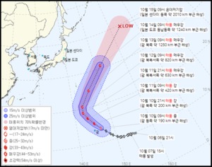 15호 태풍 볼라벤, 괌→일본 이동 예정…새 경로 보니
