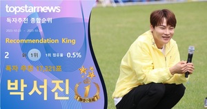 박서진, 독자추천 17,321개 받으며 2회째 1위, 이찬원·임영웅·영탁·송가인 TOP5[독자추천 순위]