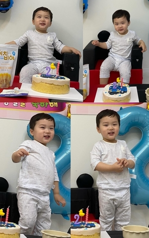 "세상 다 가진 표정 지어"…&apos;슈돌&apos; 김준호 아들 은우, 두 번째 생일 맞았다