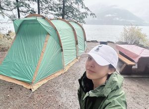 박은혜, 밴쿠버 캠핑 중 너구리 습격 당했다 "작은 틈새로 왔다가"