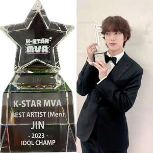 [BTS News] ‘BEST ARTIST’ 트로피의 주인공 방탄소년단 진, &apos;K-STAR MVA‘