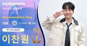 이찬원, 독자추천 20,678개 받으며 168회째 1위, 박서진·임영웅·진해성·영탁 TOP5[독자추천 순위]