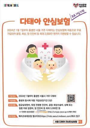 서울시, 새해부터 쌍둥이 &apos;안심보험&apos; 자동 가입…무료 지원