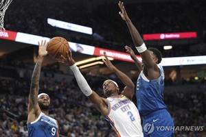 NBA 오클라호마시티, 미네소타 꺾고 1경기 차 바짝 추격