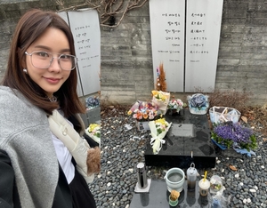 "벌써 14년이 지났다니"…김준희, 잊지 않고 故 박용하 묘소 방문