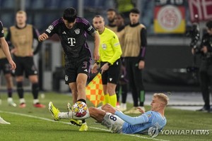 &apos;김민재 풀타임&apos; 뮌헨, UCL 16강 1차전서 라치오에 0-1 패