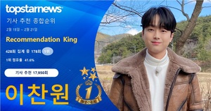 이찬원, 기사 추천 17,950회 받으며 178회째 1위…박서진·임영웅·영탁·진해성 TOP5[독자추천]