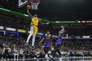 NBA 인디애나, 레이커스 꺾고 동부 6위 유지…PO 직행 싸움 치열