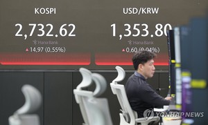 코스피, 총선 경계감에 하락 2,700대 후퇴…기관 1,248억원 매수 vs 외국인 1,372억원·개인 129억원 매도