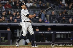 양키스 스탠턴, MLB 30개 구단 상대 홈런 기록…반등 신호탄