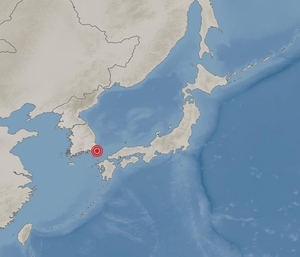 어제 밤 부산서 약 50㎞ 떨어진 대마도 바다서 규모 3.9 지진