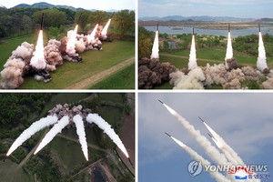 북한, 초대형방사포로 핵반격훈련…"적들에게 보내는 분명한 경고 신호"