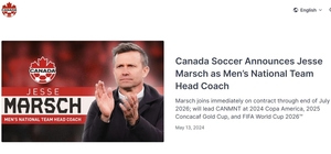 &apos;재정난&apos;이라더니…캐나다축구협회는 마쉬 감독 어떻게 잡았나?
