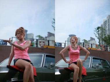 포미닛(4minute) 현아, 뮤직비디오 촬영 현장의 &apos;늘씬한 몸매&apos; 사진 화제