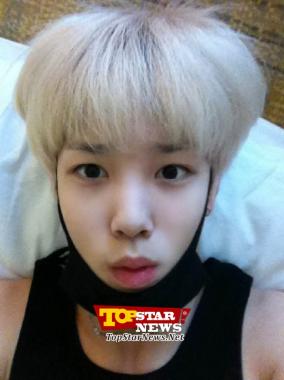 BAP Zelo&apos;s natural baby-like skin photo which was taken by himself [KPOP]