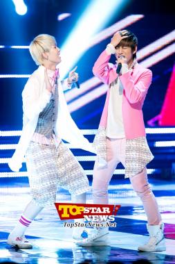 B.A.P&apos;s Zelo and Dae Hyun, &apos;his head is hurting&apos; M Countdown Live Show [KPOP]