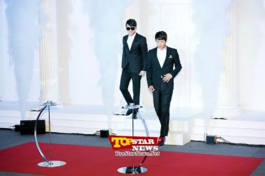 Kim Jun Su y Park Yoo Chun de JYJ, "Expresiones diferentes"… Ceremonia de inauguración de la "2013 JYJ Membership Week" [KSTAR PHOTO]