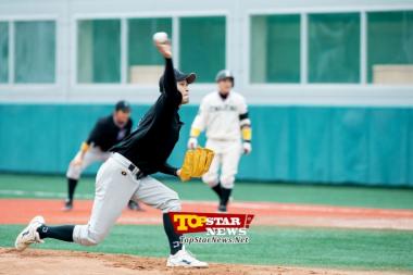 성현(sung Hyuk), ‘화려한 투구~’…스타리그 ‘조마조마-알바트로스’야구경기 현장 [KSTAR PHOTO]