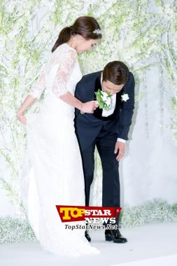 [HD] Lee Byung Hun-Lee Min Jung, ‘Helping the bride fix her dress’ …Press conference for Lee Byung Hun and Lee Min Jung’s wedding [KSTAR PHOTO]