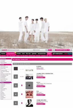 엔소닉, 홍콩 HMV 주간차트 1위