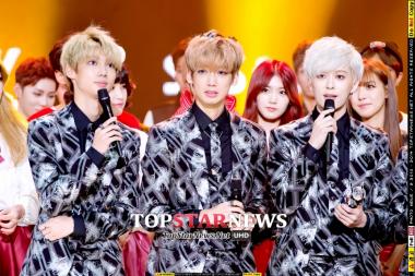 [UHD포토] 보이프렌드(BOYFRIEND) 광민-영민-동현, ‘데뷔 후 첫 1위를 대하는 3인3색 표정들’ (더 쇼)