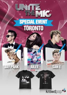 에일리(Ailee)-박재범(Jay Park)-산이(SanE), 캐나다 토론토 공연 간다