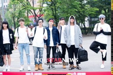 [HD포토] 방탄소년단(BTS), 엉뚱한 일곱 남자들…‘귀요미들’ (뮤직뱅크 출근길)