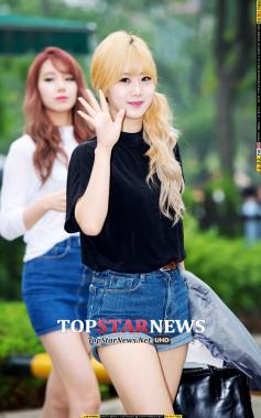 [HD포토] 베스티(BESTie) 혜연, ‘인형같은 금발머리’ (뮤직뱅크 출근길)