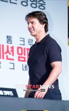 [HD포토] 톰 크루즈, 통통한 볼살이 돋보이는 미소…‘방실방실’ (미션임파서블)