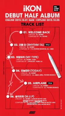 아이콘(iKON), 더블 타이특 곡 확정 ‘리듬타’-‘에어 플레인’… ‘기대 만발’
