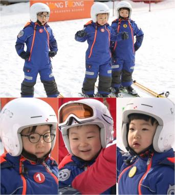 ‘슈퍼맨이 돌아왔다’ 대한-민국-만세, 1년 만에 스키 타기 재도전 ‘관심 집중’