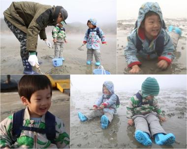 ‘슈퍼맨이 돌아왔다’ 이서언-이서준, 못 말리는 쌍둥이의 좌충우돌 갯벌체험