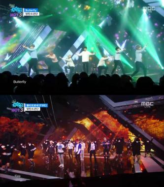 [예능리뷰] ‘음악중심’ 방탄소년단(BTS), 한 층 업그레이드된 일곱 남자… ‘불타오르네’