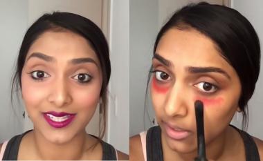 [영상] 빨간 립스틱으로 다크서클 가리는 방법