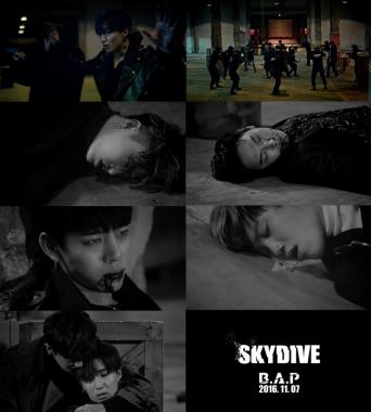 비에이피(B.A.P), 신곡 ‘SKYDIVE’ MV 트레일러 공개…‘역대급 액션신’