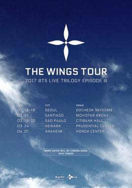 방탄소년단(BTS), 서울 시작으로 전 세계 ‘윙스 투어(THE WINGS TOUR)’ 돌입