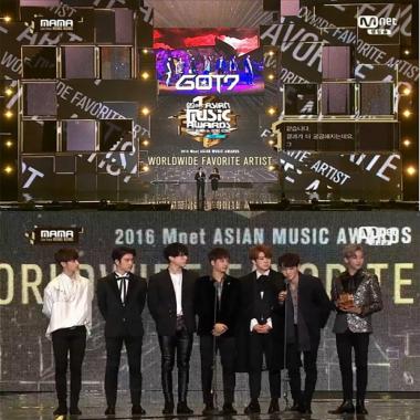 ‘2016 MAMA’ 갓세븐(GOT7), ‘월드와이드 액트상’ 나이스한 수상소감