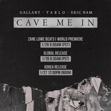 타블로-갈란트-에릭남, 특급 콜라보…싱글 ‘Cave Me In’ 27일 낮 12시 공개