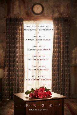비에이피(B.A.P), 6번째 싱글 앨범 ‘로즈’ 스케줄 포스터 공개