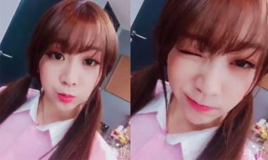 [스타SNS] 러블리즈(Lovelyz) 서지수, 눈 큰 애의 상큼한 윙크에 러블리너스 무한 심쿵