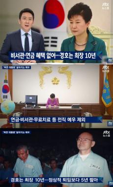 [방송리뷰] ‘뉴스룸’, “박 전 대통령 비서관-연금 혜택 없다”…‘경호도 절반 수준’