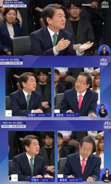 [JTBC 대선 토론] 자유한국당 홍준표, “국민의당 안철수 이번엔 나에게 질문하기로 한 거냐?”