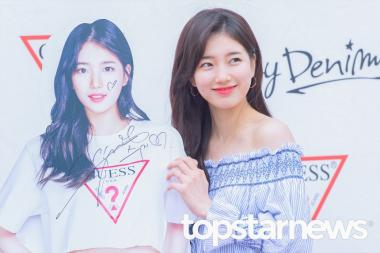 [UHD포토] 미쓰에이(miss A) 수지, ‘머리카락 입에 물고 꽃미소’…‘말로만 듣던 배치미’