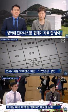 [방송리뷰] ‘뉴스룸’, “박근혜 정부, ‘껍데기 자료’만 남겼다”…‘청와대 업무 난항’