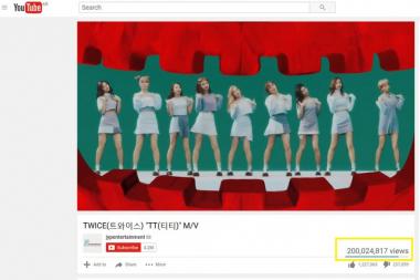 트와이스(TWICE), ‘TT’ MV 2억뷰 돌파…‘K팝 여가수 중 최초’