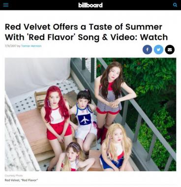 레드벨벳(Red Velvet), 美 빌보드 “‘빨간 맛’은 올 여름 머릿속에 계속 맴도는 케이팝이 될 것” 호평