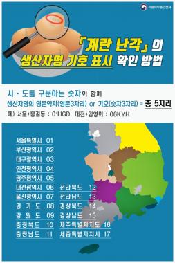 식품의약품안전처 식품안전나라, 살충제계란 번호 난각표시 확인방법 및 살충제검출계란 현황 카드뉴스 공개